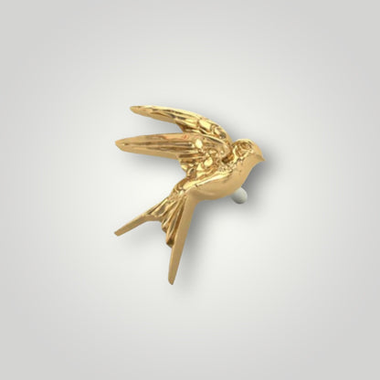 Swallow in 14kt Yellow Gold, White gold