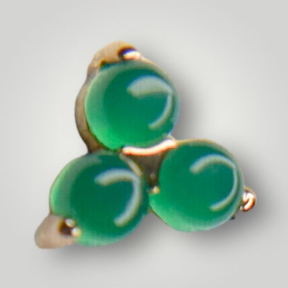 Valley with Chrysoprase Cabochons in 14kt Rose Gold