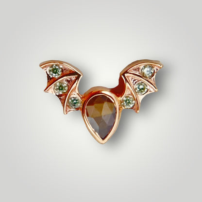 Winged with Mystic Topaz & Amethyst in 14kt Yellow Gold (Threaded)