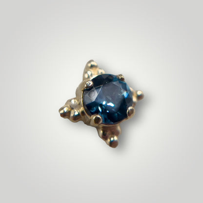 Zia with London Blue Topaz in 18kt Yellow Gold