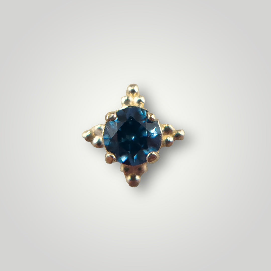 Zia with London Blue Topaz in 18kt Yellow Gold