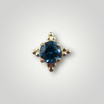 Zia with London Blue Topaz in 18kt Yellow Gold