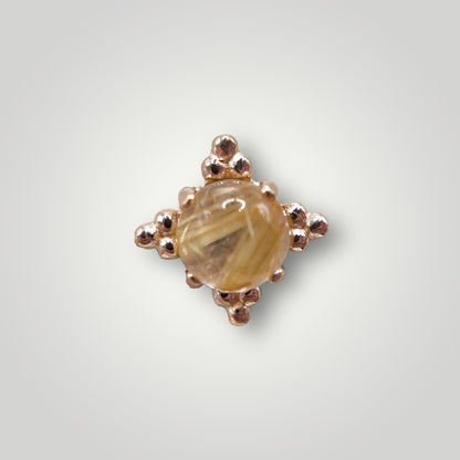 Zia with Rutilated Quartz in 18kt Rose Gold