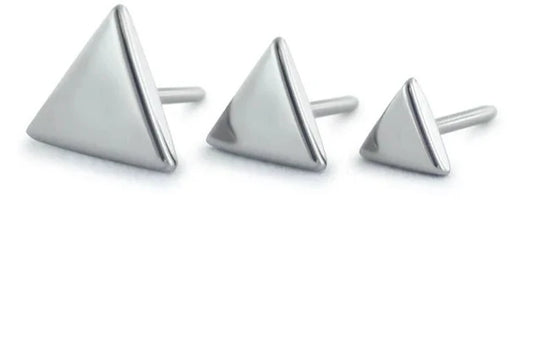 triangle flat titanium bead threadless